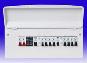 MK Sentry Dual RCD Consumer Unit with 100A RCDs with SPD product image
