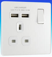 BG Evolve - 13A Switched USB Sockets - Pearlescent White product image 4