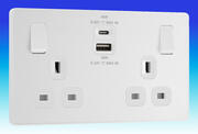 BG Evolve - 13A Switched USB Sockets - Pearlescent White product image 3