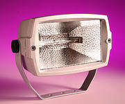 500w Enclosed Halogen Floodlight  IP66 - Sat Aluminium