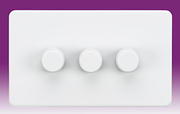 Screwless Flatplate - Matt White Intelligent Dimmer Switches product image 3