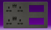 Knightsbridge 13 Amp 2 Gang DP Switched Socket (x2) + 8G Modular Combination Plate product image 7