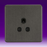 Knightsbridge - Screwless Flatplate - Sockets - Smoked Bronze product image 4