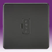 Screwless Flatplate - Switched/Unswitched Spurs & Flex Outlet Plates - Matt Black product image 4