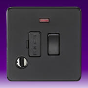 Screwless Flatplate - Switched/Unswitched Spurs & Flex Outlet Plates - Matt Black product image 3