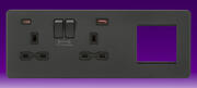 Knightsbridge 13A 2 Gang DP Switched Socket - + Fast USB A+C + 2G Combination Plate product image