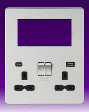 Knightsbridge - 13A 2 Gang DP Switched Socket - + Fast USB A+C + 4G Combination Plate product image 2