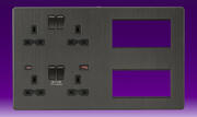 Knightsbridge - 13A 2 Gang DP Switched Socket - + Fast USB A+C + 8G Combination Plate product image 7