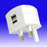 Twin USB Mains Plug Charger 2.4A product image 2