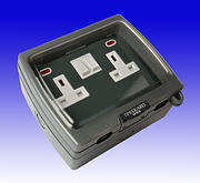 Weathersafe Vision 2 Gang 13A Switched Socket  - IP66