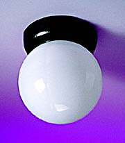 60w BC Opal Glass Globe with Mahogany Base