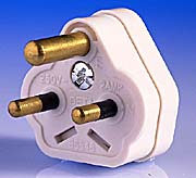 2 Amp 3 Pin Plug Tops - White product image