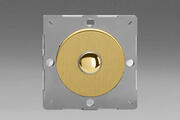 European Push On/Off VariGrid Light Switches - Brushed Brass product image