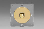 European Push On/Off VariGrid Light Switches - Polished Brass product image