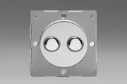 European Push On/Off VariGrid Light Switches - Brushed Steel product image 2