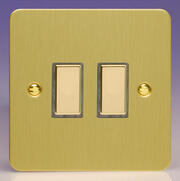 Varilight - Screwless Brushed Brass - V-PRO Multi-Point Touch Dimmers product image 2