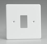 1 Gang Grid Plate - White