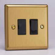 Varilight - Fused Spurs / Connection Units - Classic Brushed Brass - Black product image