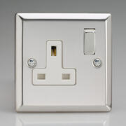 Mirror Chrome - Switched Sockets with Chrome/White Inserts product image 2