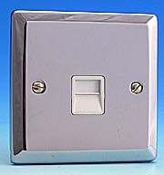 Extension Telephone Socket - Chrome