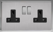13 Amp, 5 Amp & 2 Amp Socket - Brushed Stainless Steel product image