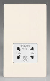 Varilight - Primed - White - Dual Voltage Shaver Socket product image