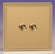 Jubilee - Adams Bead Brushed Brass Toggle Switches product image