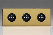 European Sockets with Pin Earth - Brushed Brass product image 3