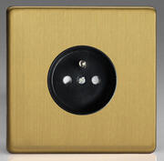 European Sockets with Pin Earth - Brushed Brass product image