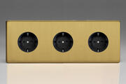 European Sockets with Schuko Earth - Brushed Brass product image 3
