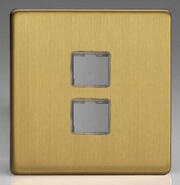 European Keystone Data Plates - Brsuhed Brass product image 2