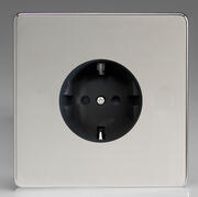 European Sockets with Schuko Earth - Polished Chrome product image