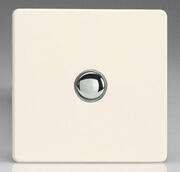 European - Push On/Off Impulse Switch - Matt White product image
