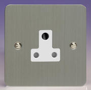 Varilight - Ultraflat Brushed Steel - White - 5 Amp Round 3 Pin Socket product image