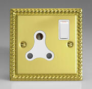 Georgian Brass - Round Pin Sockets with White Inserts product image 3