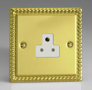 Georgian Brass - Round Pin Sockets with White Inserts product image