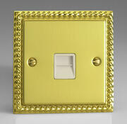 Georgian Brass - Telephone Sockets with White Inserts product image