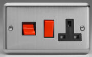 Matt Chrome - Cooker Switches - Black Inserts product image