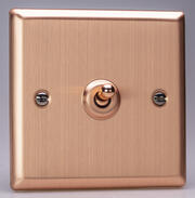 Varilight Brushed Copper - Toggle Light Switches product image