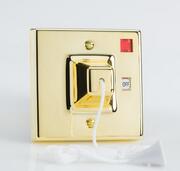45 Amp DP Ceiling Pull Cord Switch c/w Neon - Brass Finish product image