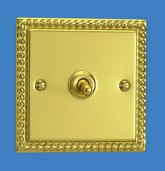 1 Gang Intermediate Toggle Light Switch Brass