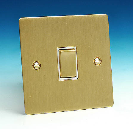 Rocker Light Switch >> 1 Gang 2 Way Light Switch - Brushed Brass Rocker Light Switch >> 1 Gang 2 Way Light Switch - Brushed Brass