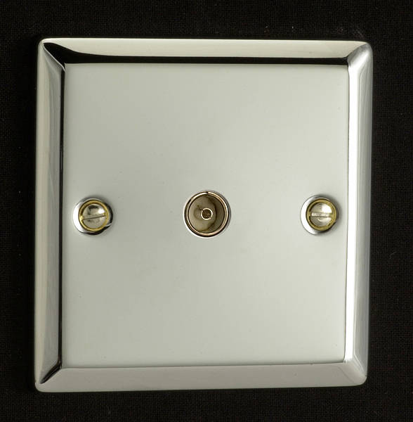 Direct Tv Satellite >> TV Coaxial Aerial Socket - Chrome Direct Tv Satellite >> TV Coaxial Aerial Socket - Chrome