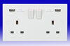 All Twin with USB Sockets - White with USB product image