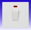 45A DP Switch - Sq with Neon - White Rocker