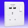 All Single with USB Sockets - White with USB product image