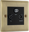 All Triple TV/FM Aerial & Socket TV and Satellite Sockets - Antique Brass product image