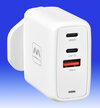 Fast Charge 67W USB-A + 2 USB-C Charger - White