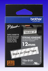 12mm Black on Clear Strong Adhesive Tape (8 Metres)
