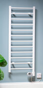 120W White Ladder Towel Rail - LOT20 Compliant